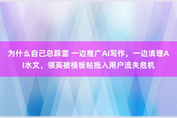 为什么自己总踩雷 一边推广AI写作，一边清理AI水文，领英被模板帖拖入用户流失危机